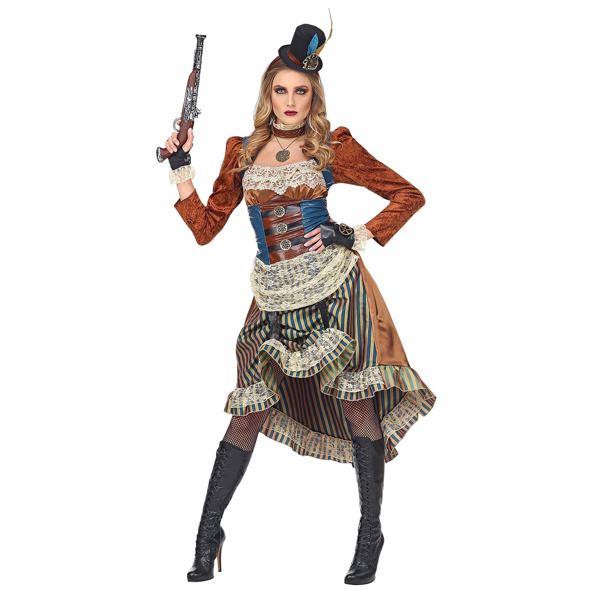 Mooi steampunk kostuum Lizzy dames