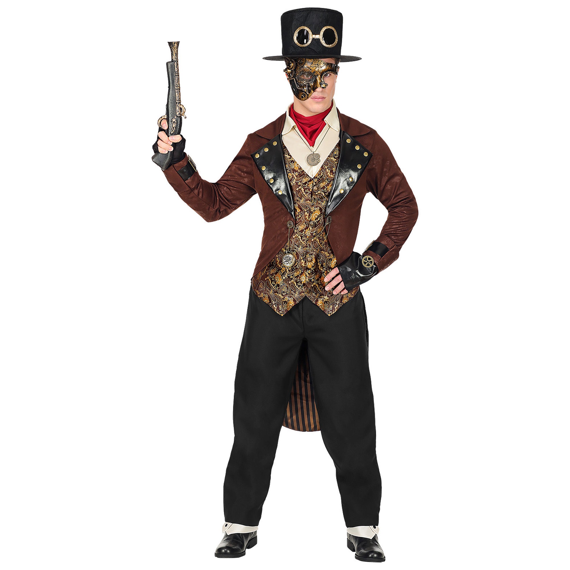 Widmann - Steampunk Kostuum - Steampunk Heer Van Stand - Man - bruin - XL - Carnavalskleding - Verkleedkleding