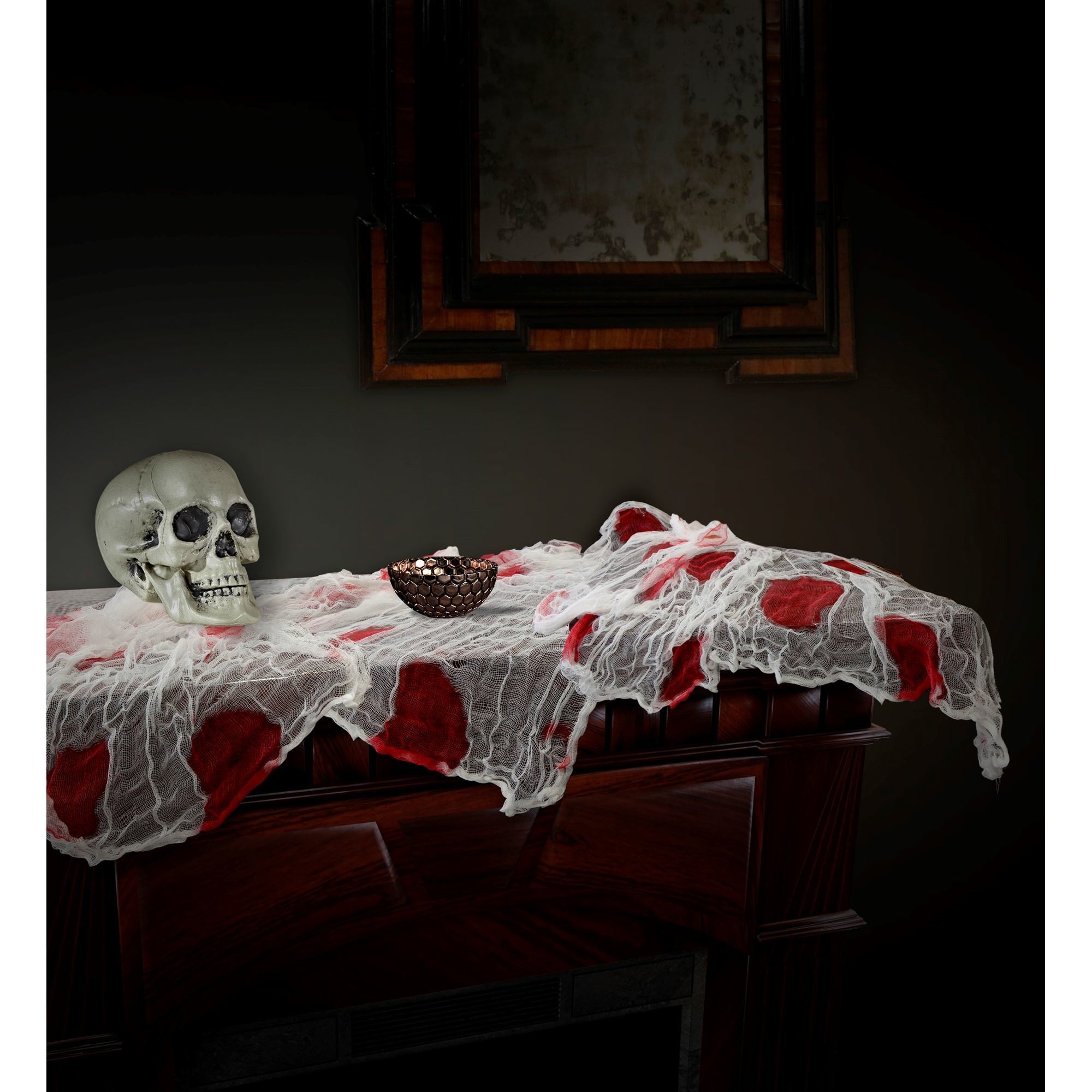 Tafelkleed halloween met nep bloed 180x80