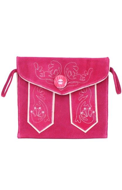 Tiroler tasje roze 14x16cm