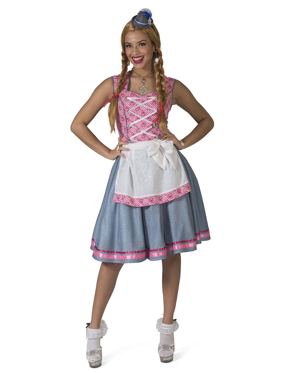 Boeren Tirol & Oktoberfest Kostuum | Bierfeest Munchen Meike Dirndl | Vrouw | Maat 48-50 | Bierfeest | Verkleedkleding