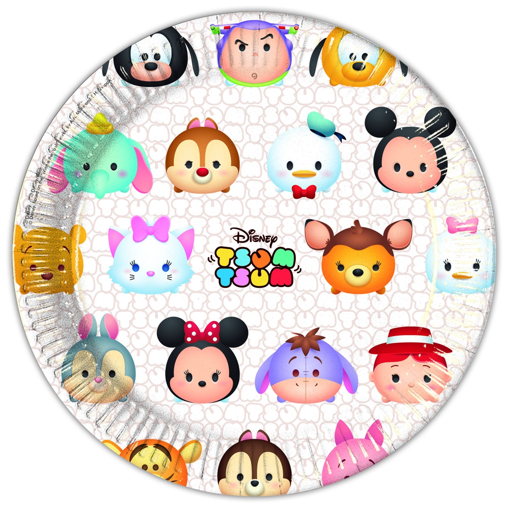 Leuke Tsum Tsum papieren borden  8 stuks 23cm