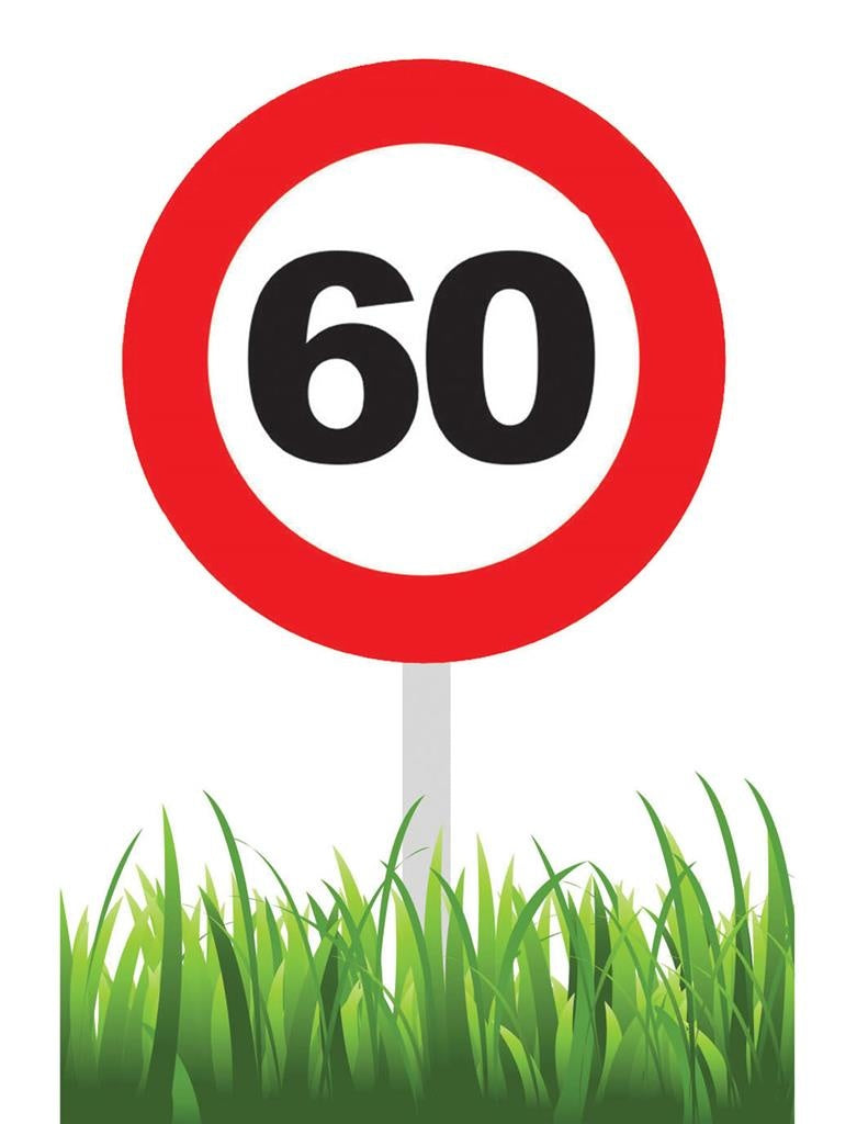 Leuk verkeersbord feestje 60 jaar