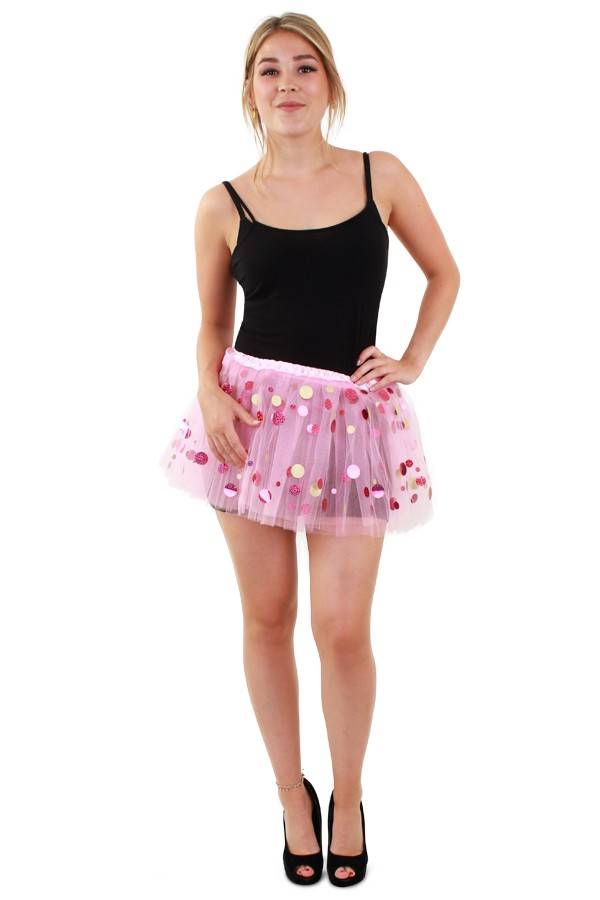 Mooie roze petticoat met dots one size dames S-L