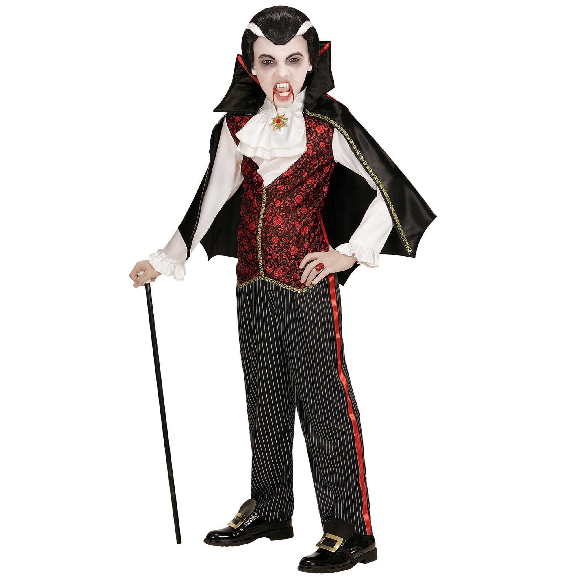 Vampier & Dracula Kostuum | Vampier Caballero | Jongen | Maat 128 | Carnaval kostuum | Verkleedkleding