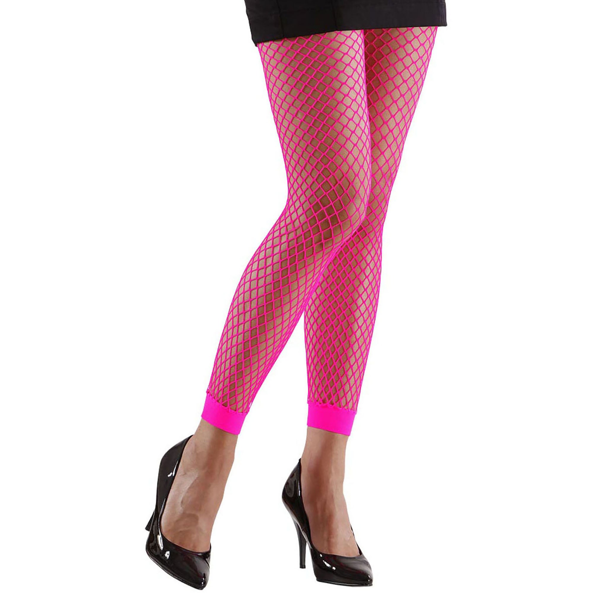 Widmann - Jaren 80 & 90 Kostuum - Basis Visnet Legging Roze Vrouw - Roze - One Size - Carnavalskleding - Verkleedkleding