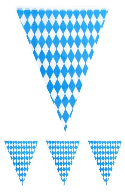 Vlaggelijn Oktoberfest blauw/wit