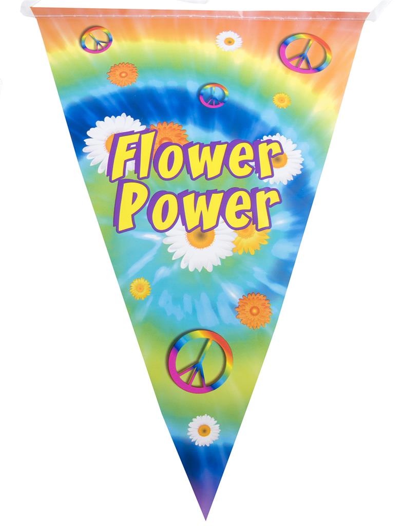 Vlaggenlijn Flower Power (5m)