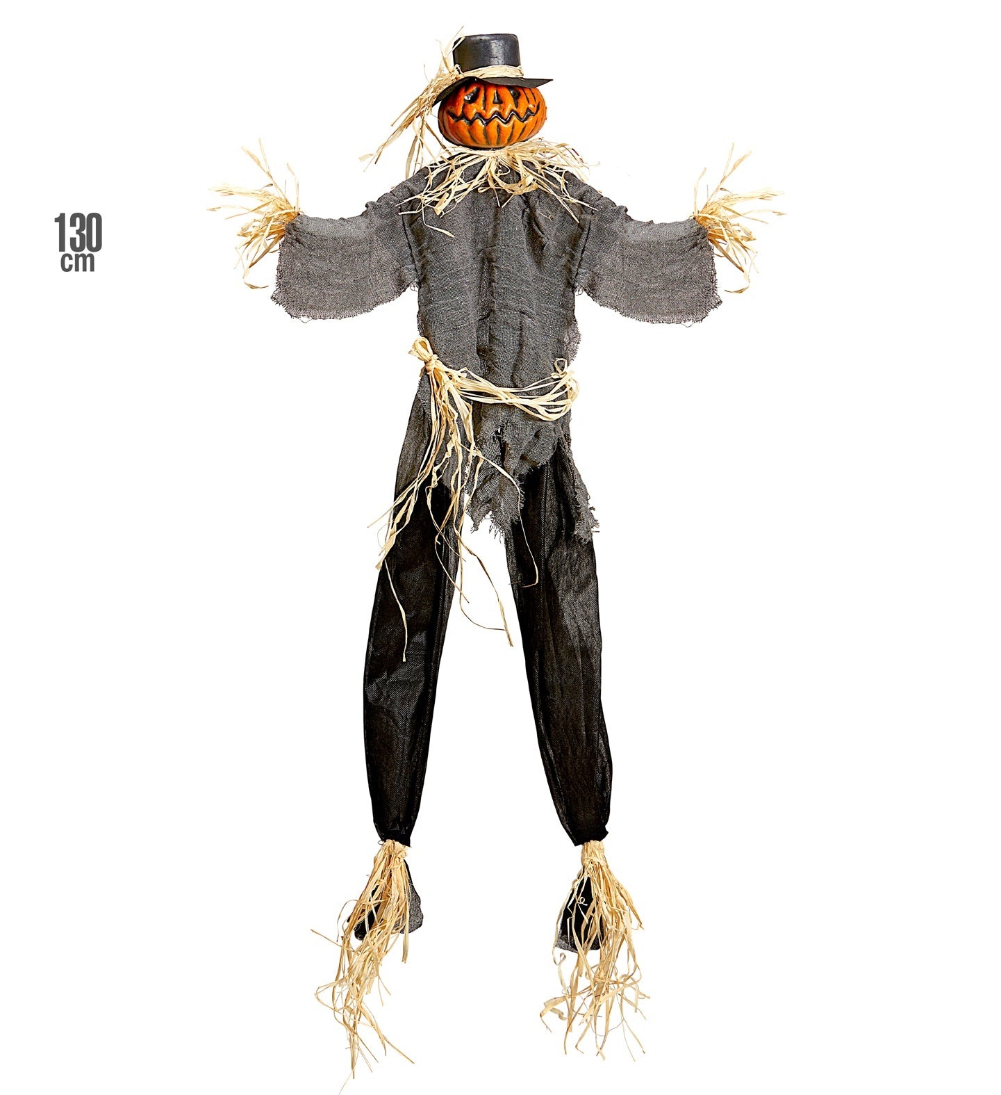 Widmann - Monster & Griezel Kostuum - Elke Vogel Vliegt Weg Verschrikker, 130 Centimeter - Oranje, Grijs - Halloween - Verkleedkleding