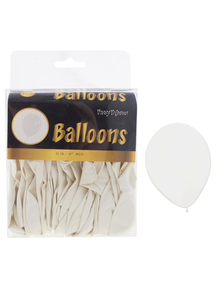 Mooie witte latex ballonnen 40st.