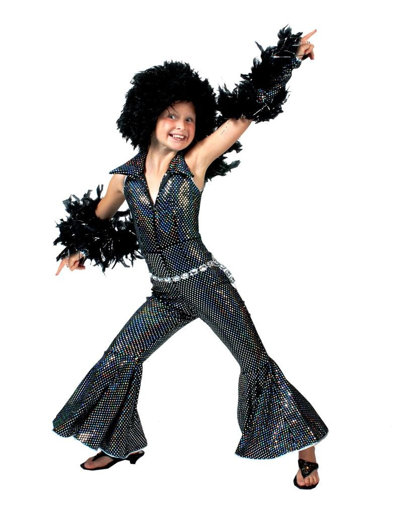 Disco Jumpsuit Kind Zwart