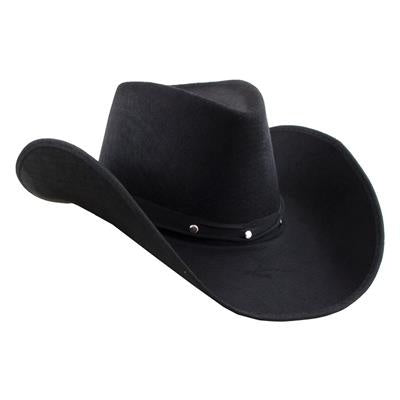 Mooie cowboyhoed zwart met studs