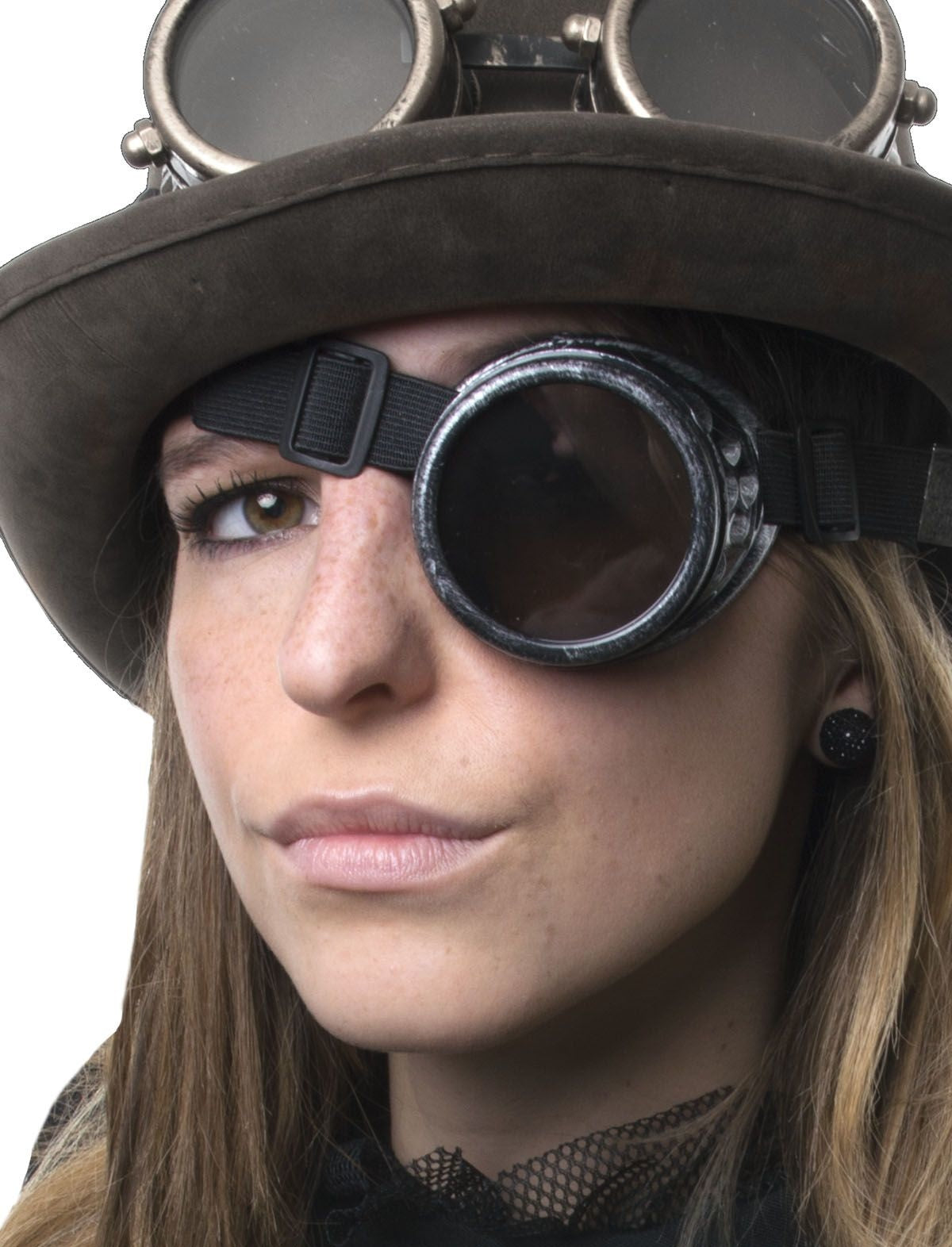 Funny Fashion - Steampunk Kostuum - Steampunk Monocle Eenoog - zilver - Carnavalskleding - Verkleedkleding