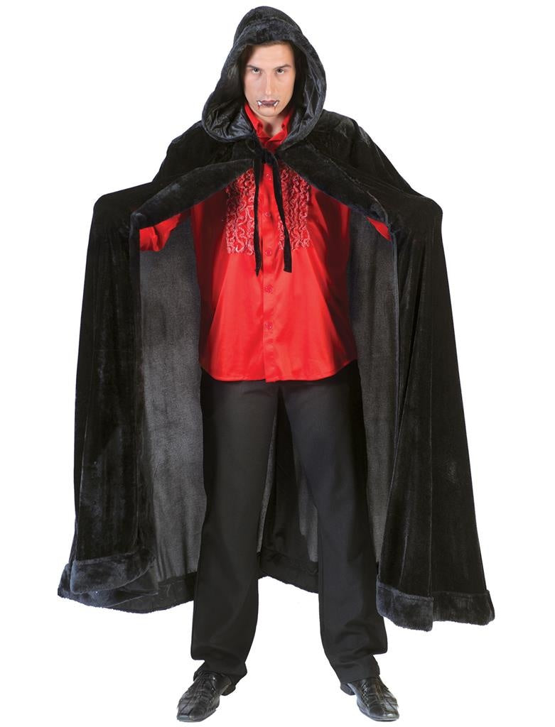 Zwarte Venetiaanse cape unisex M/L