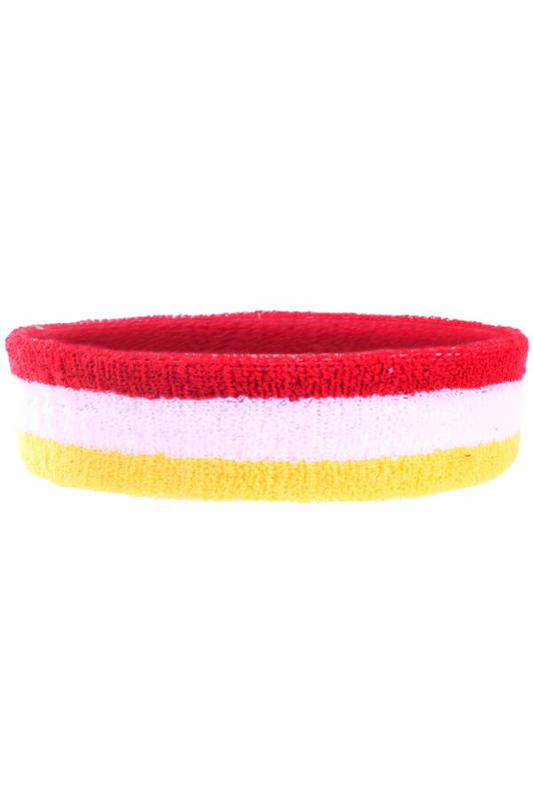 Foute hoofdband rood/wit/geel