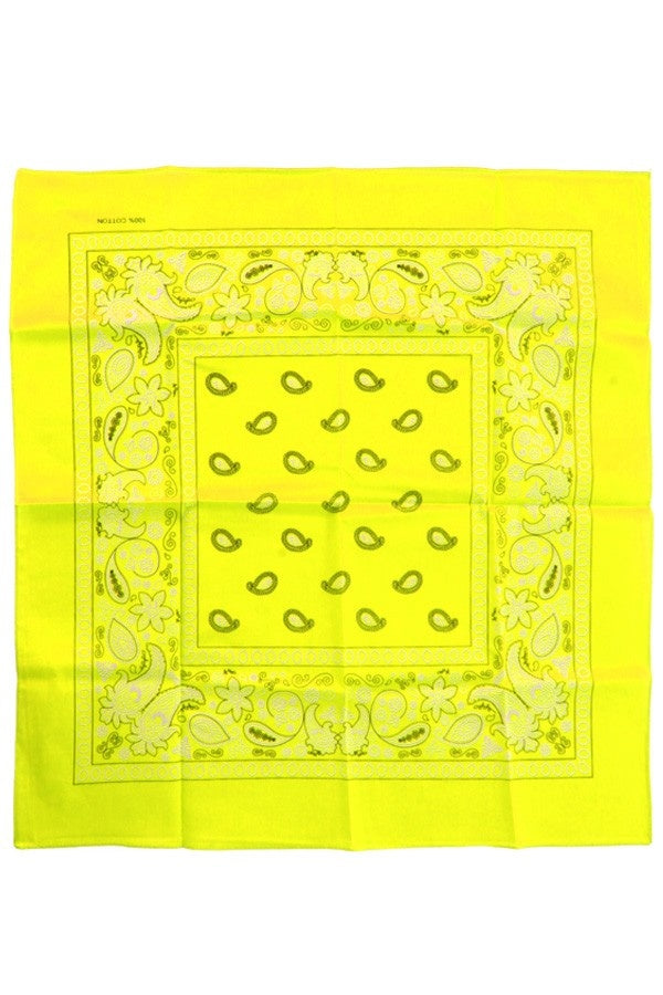 Bandana fluor geel