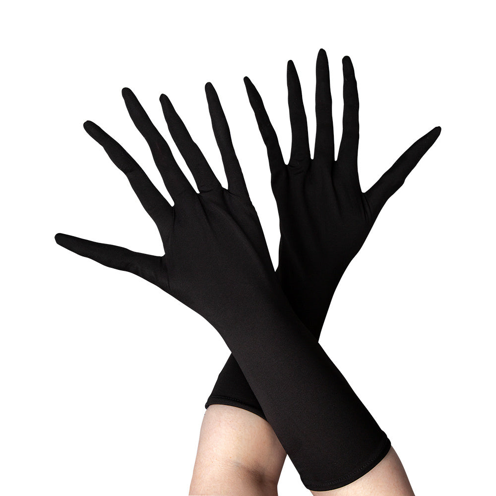 Enge handschoenen met lange vingers zwart
