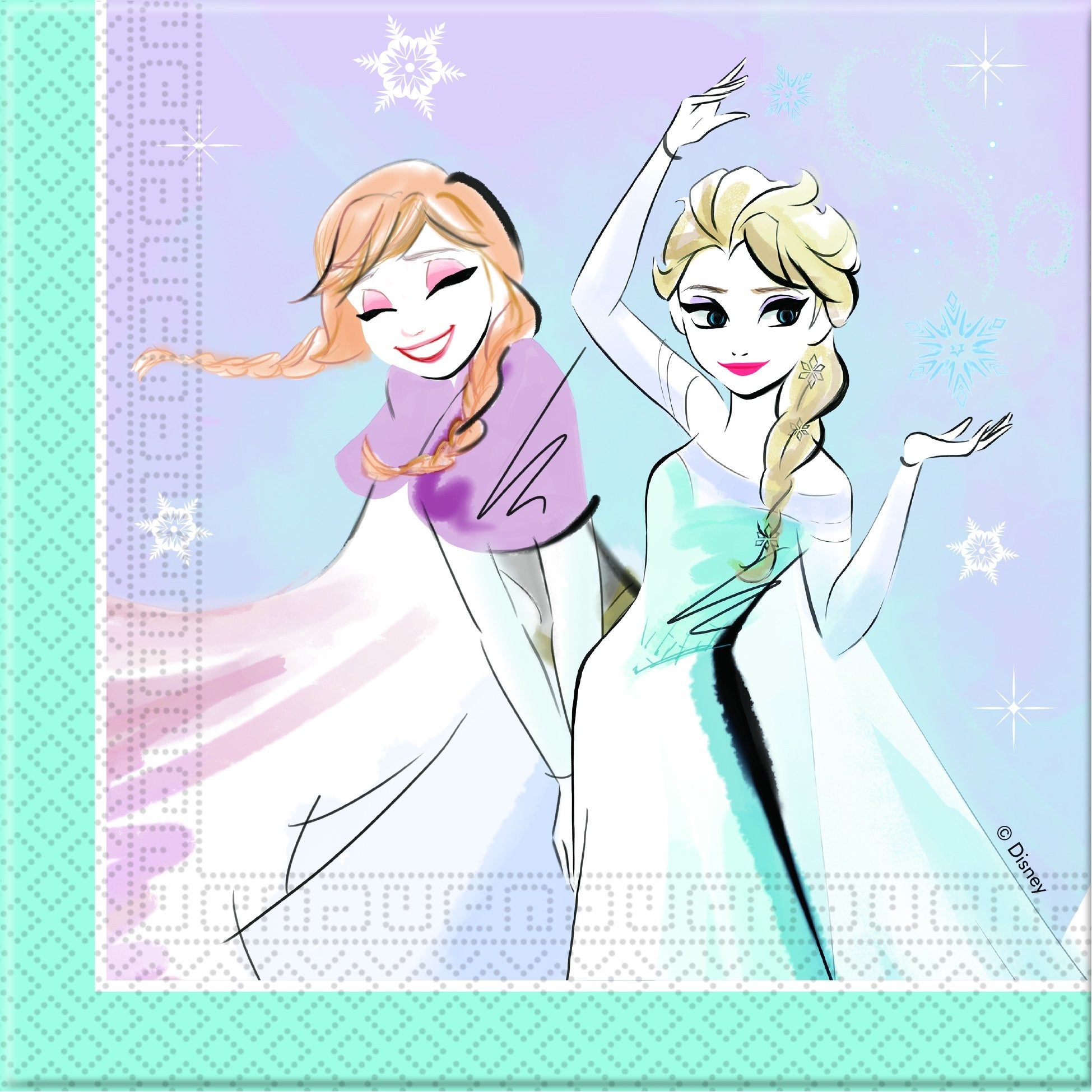 Frozen Servetten Sparkle 33x33cm 20 stuks