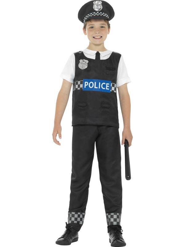 SMIFFYS - Politie kostuum voor jongens - 146/158 (10-12 jaar)