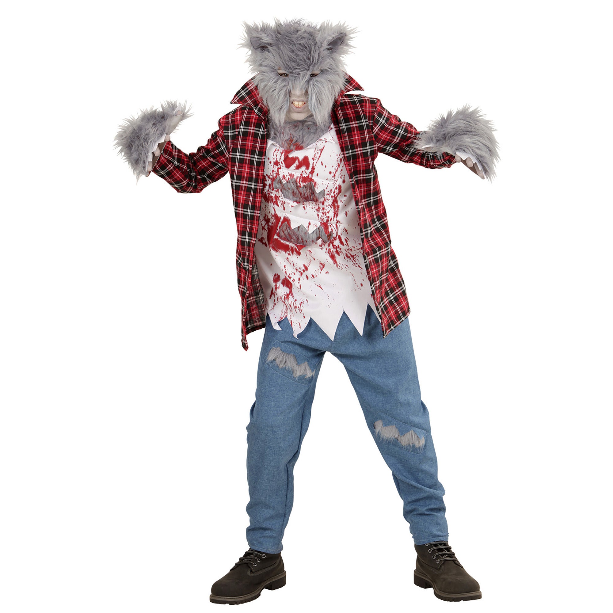 WIDMANN - Harig weerwolf kostuum voor kinderen - 128 (5-7 jaar)