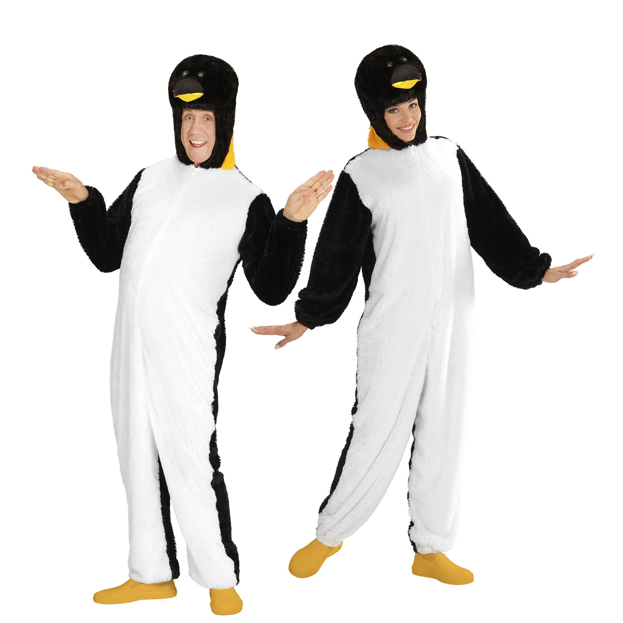 Widmann - Pinguin Kostuum - Dieren Onesie Pluche Pinguin Kostuum - - Medium / Large - Carnavalskleding - Verkleedkleding