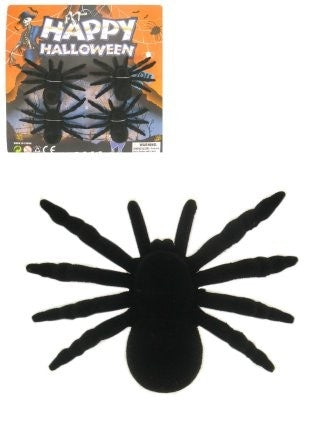 Spinnen op kaart per 4 zwart