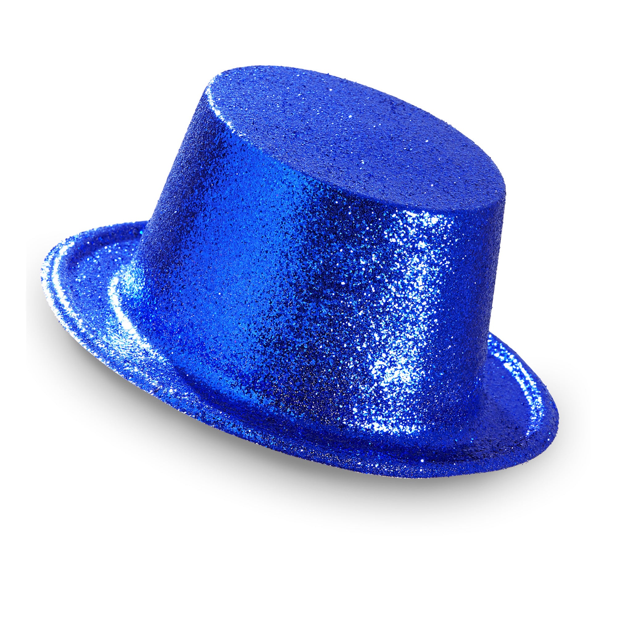 Widmann -Showmaster Glitter Hoge Hoed, Blauw - blauw - Carnavalskleding - Verkleedkleding