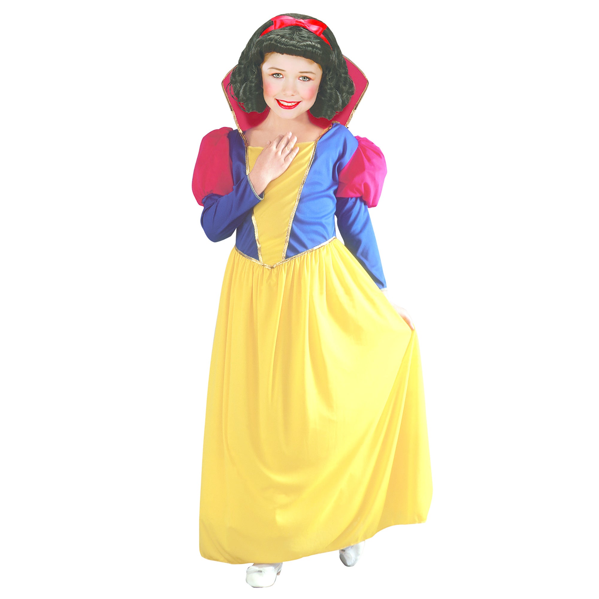 Widmann - Sneeuwwitje Kostuum - Prinses Sneeuwwitje Kostuum Meisje - blauw,rood,geel - Maat 158 - Carnavalskleding - Verkleedkleding