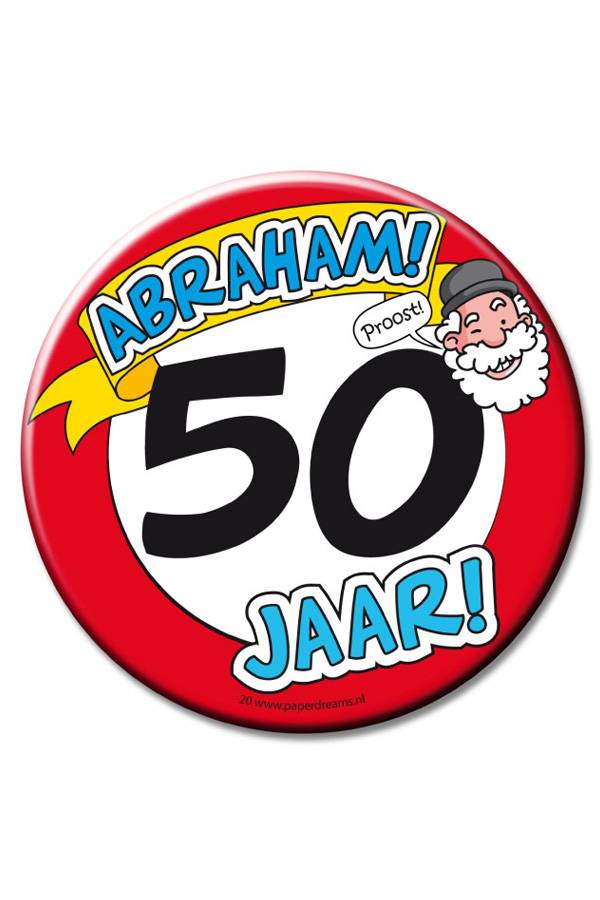 Leuke Button Abraham 50 jaar