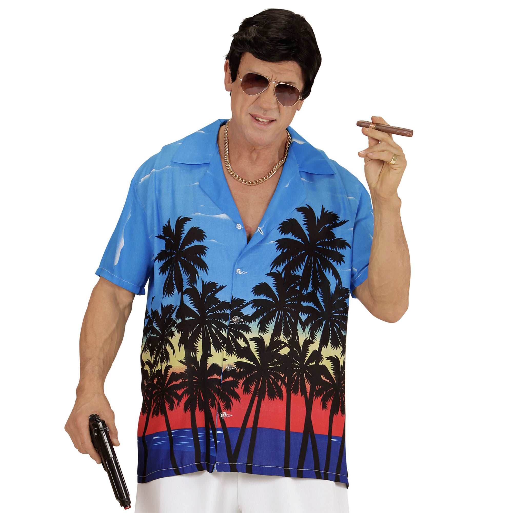 WIDMANN - Toerist Hawaii blouse voor volwassenen - M