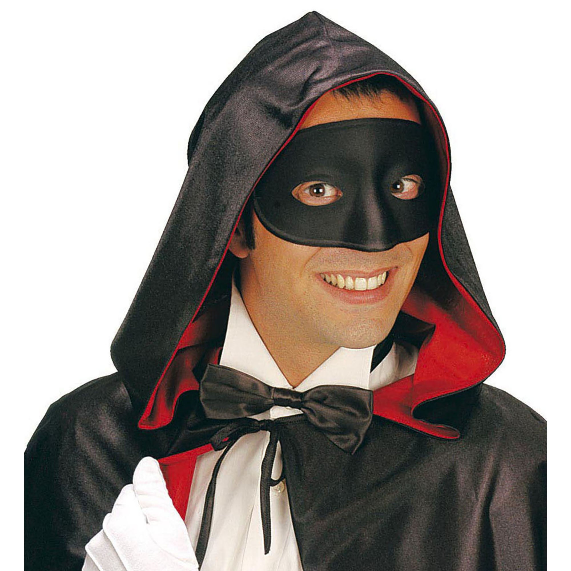 WIDMANN - Zwart rond oogmasker voor volwassenen - Maskers > Masquerade masker