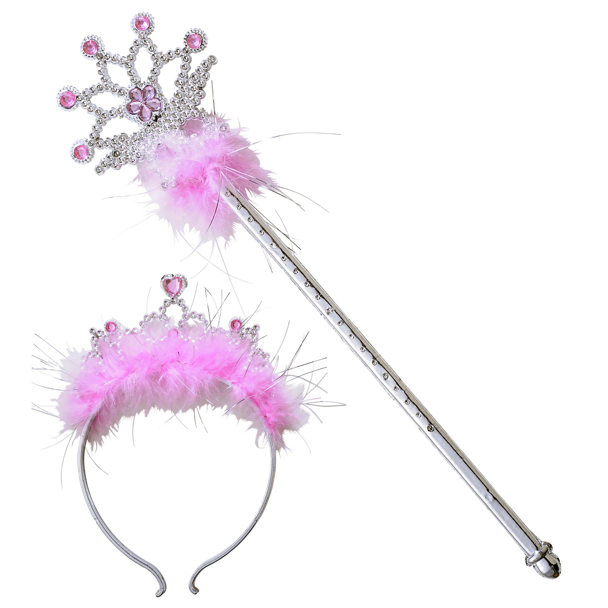 WIDMANN - Roze prinsessenstaf en tiara - Accessoires > Toverstokken, tiara's