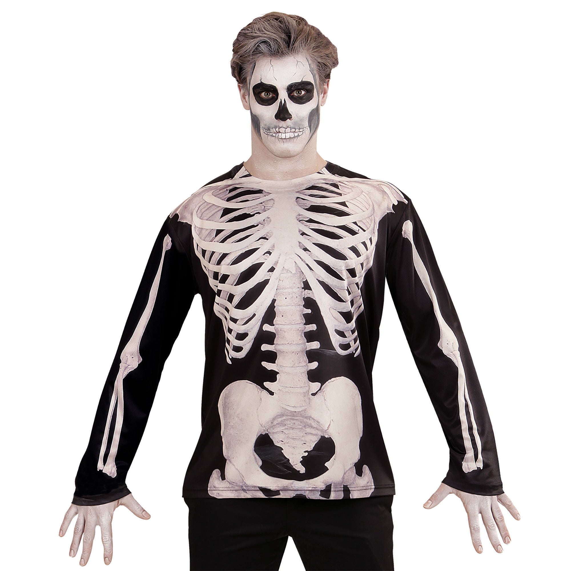 T-Shirt Lange Mouwen Skelet Man | M/L