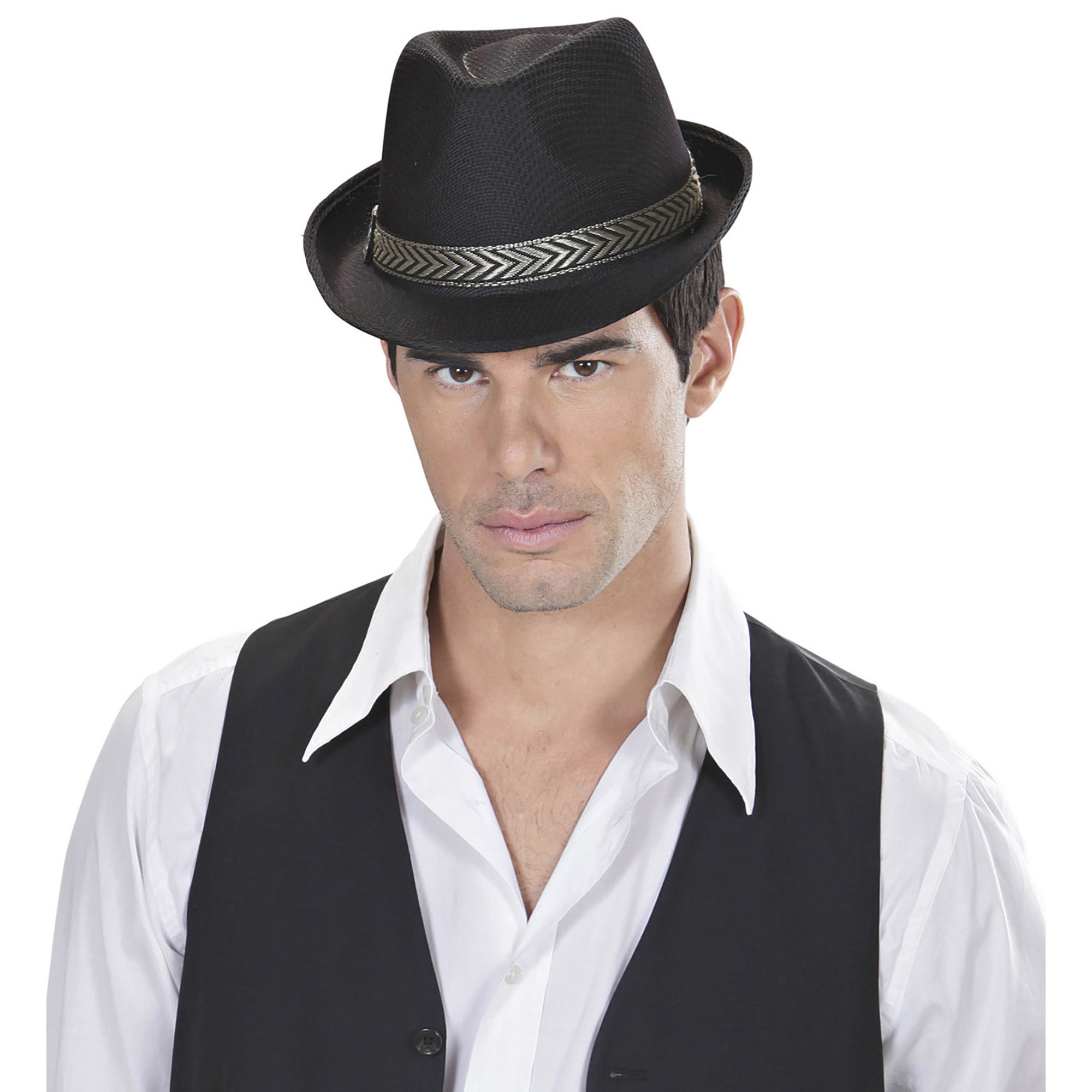 Widmann -Fedora Deukhoed Panama Zwart - zwart - Carnavalskleding - Verkleedkleding