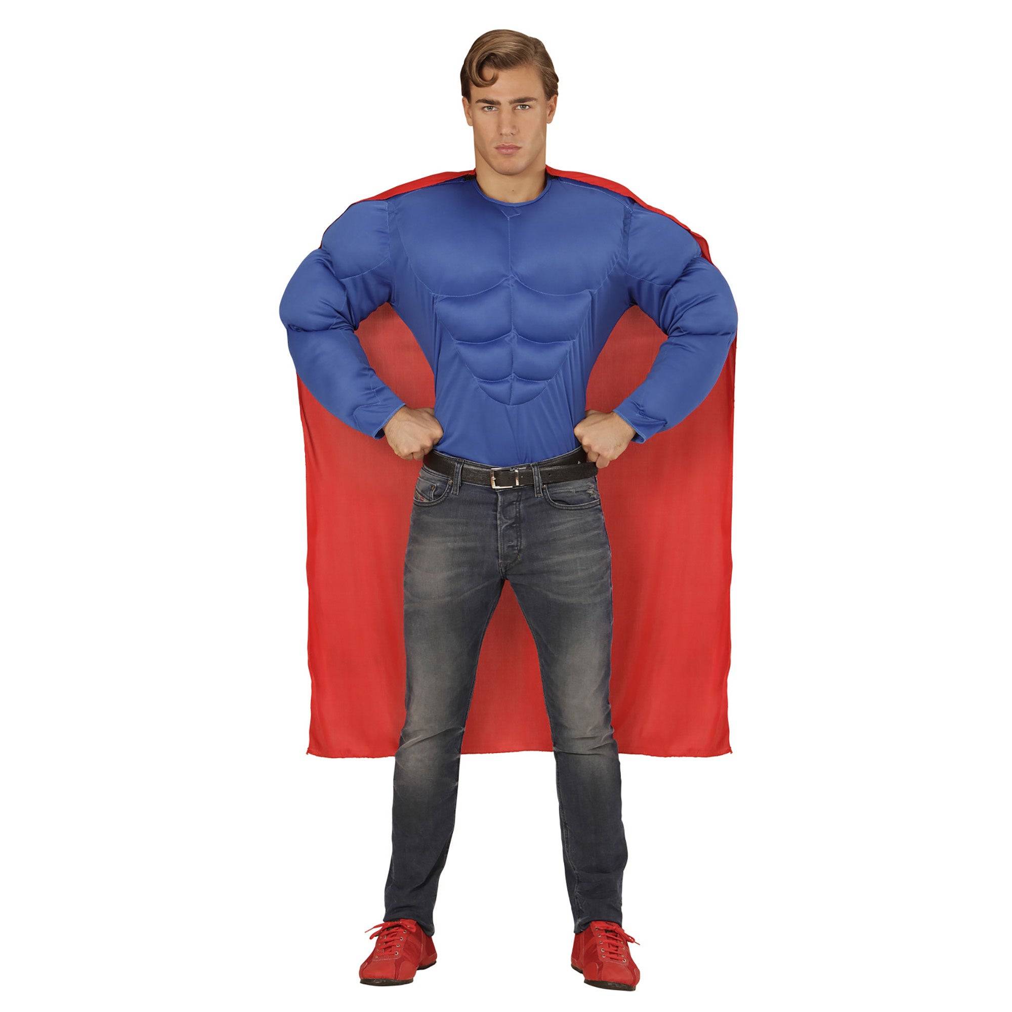 Superman Kostuum | Amerikaanse Superheld Held Super Power Kostuum | Medium | Carnaval kostuum | Verkleedkleding