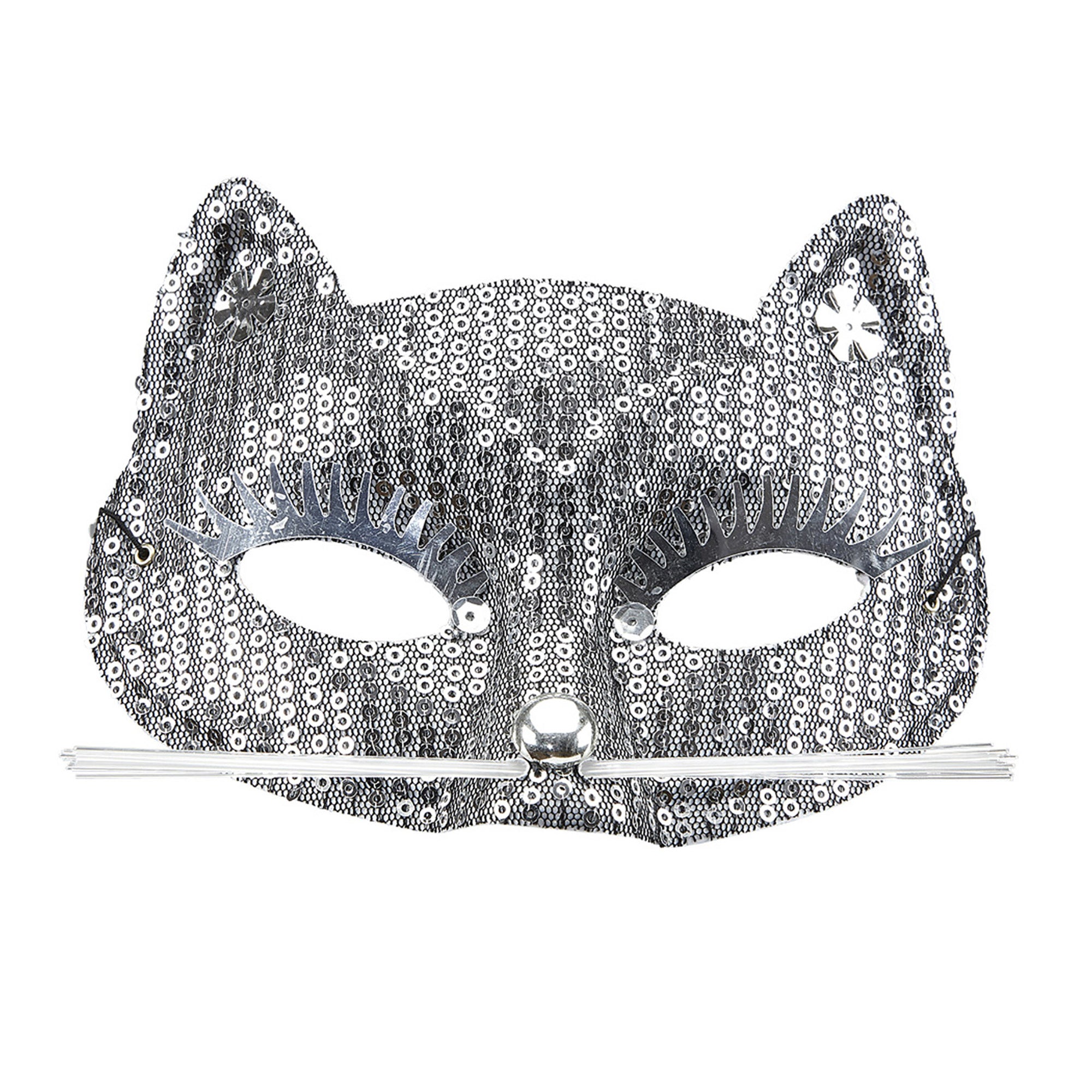 Zilveren katten oogmaskers