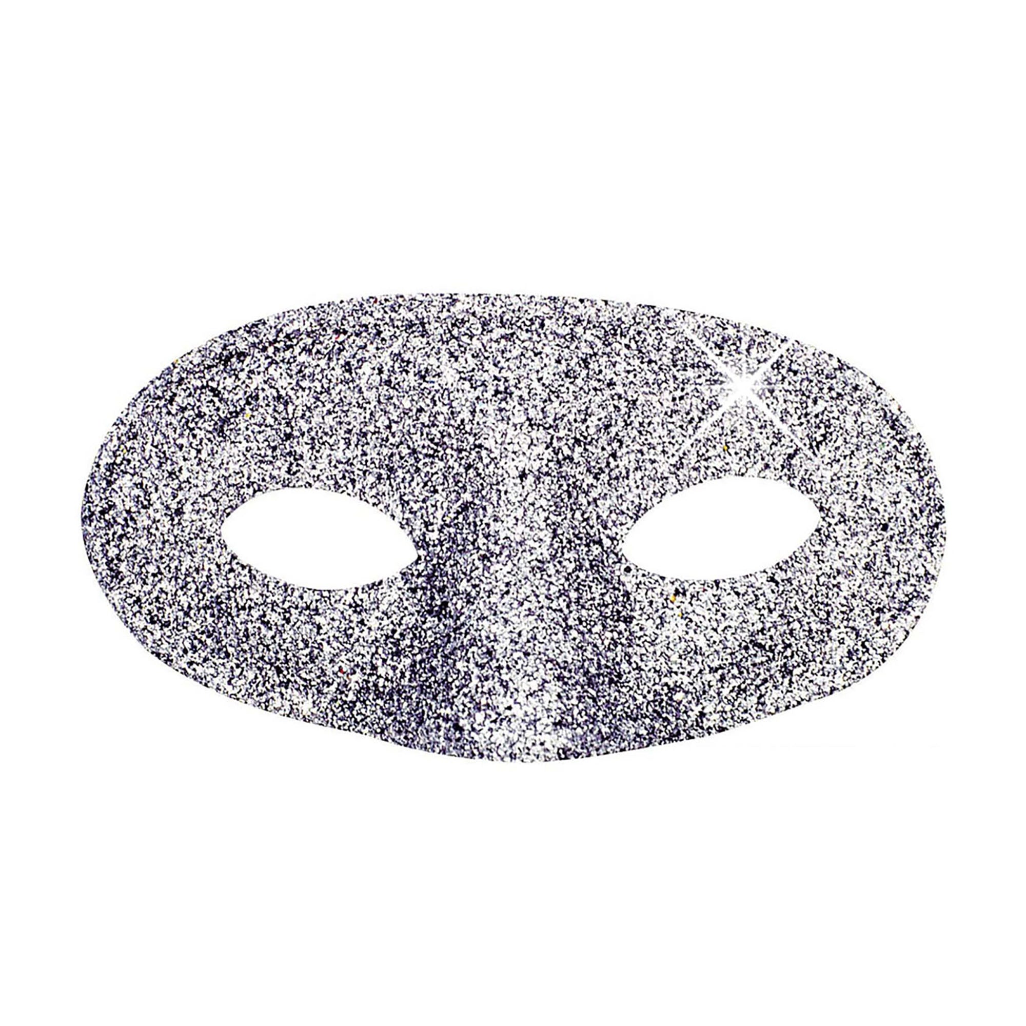 Zilveren oogmasker met glitters en pixels