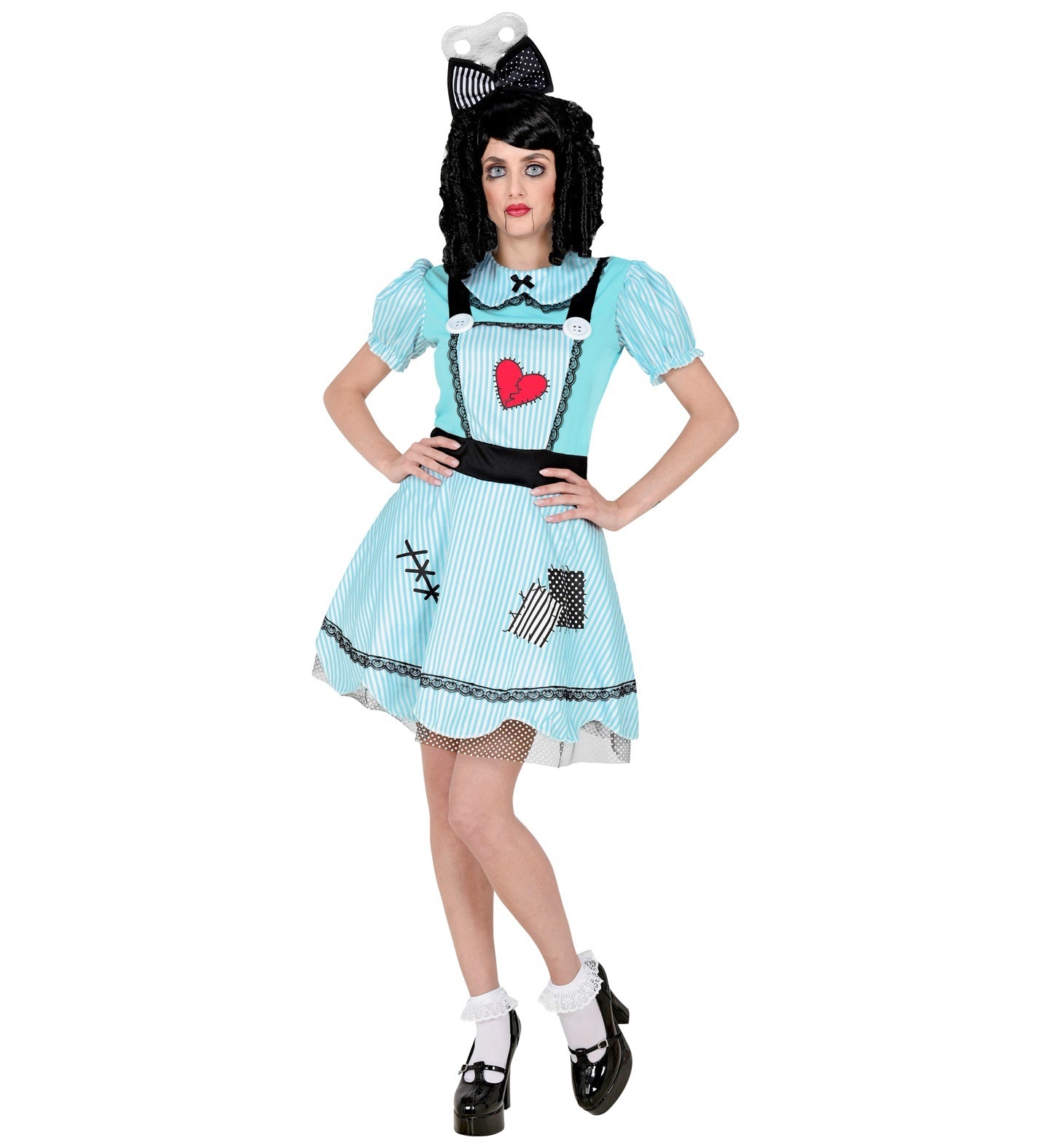 Widmann - Pop kostuum Kostuum - Schattige Freaky Pop - Vrouw - blauw - XL - Halloween - Verkleedkleding