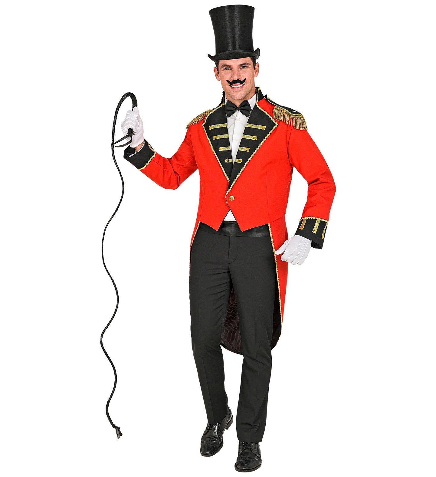 Widmann - Circus Kostuum - Circus Directeur Ben De Baas Man - rood - Small - Carnavalskleding - Verkleedkleding