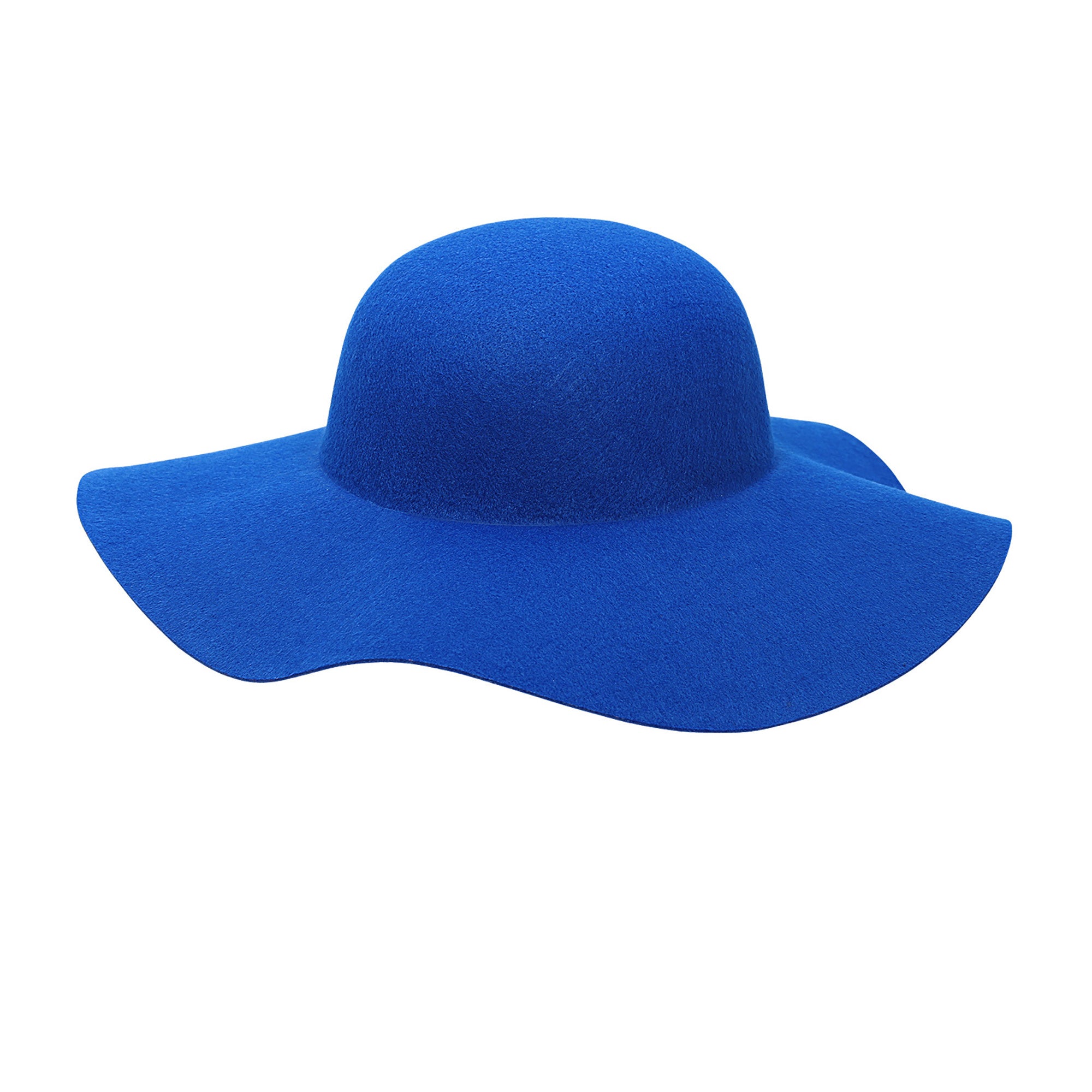 Widmann -Blauwe Hippie Hoed Brede Rand - blauw - Carnavalskleding - Verkleedkleding