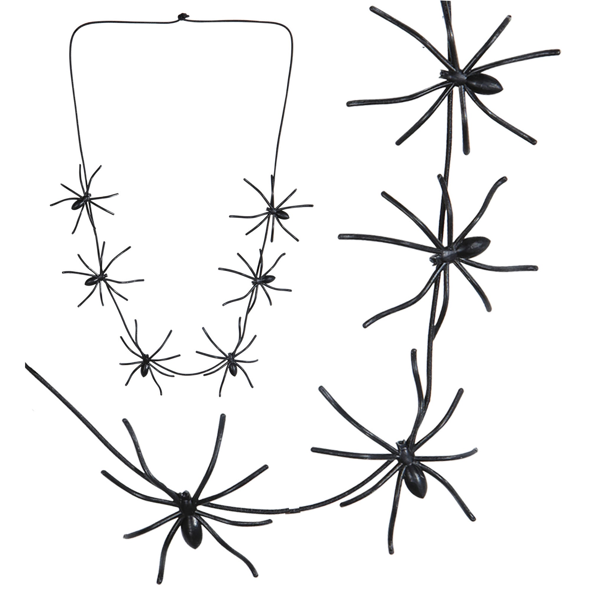 WIDMANN - Spinnen halssnoer voor volwassenen Halloween - Accessoires > Sieraden