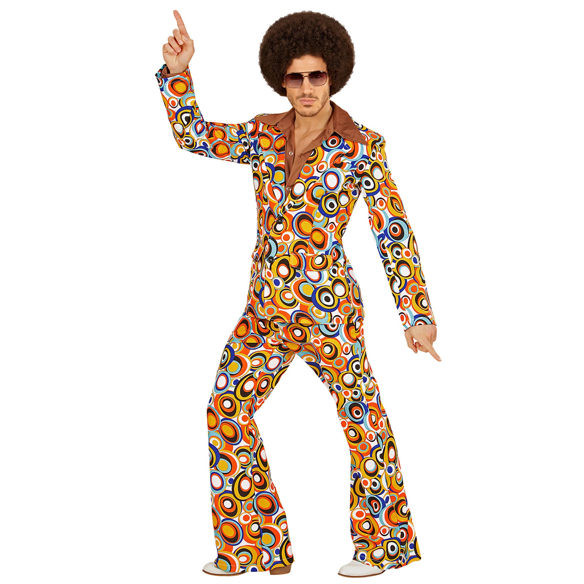 WIDMANN - Groovy jaren 70 bubbels kostuum voor mannen - L - Volwassenen kostuums