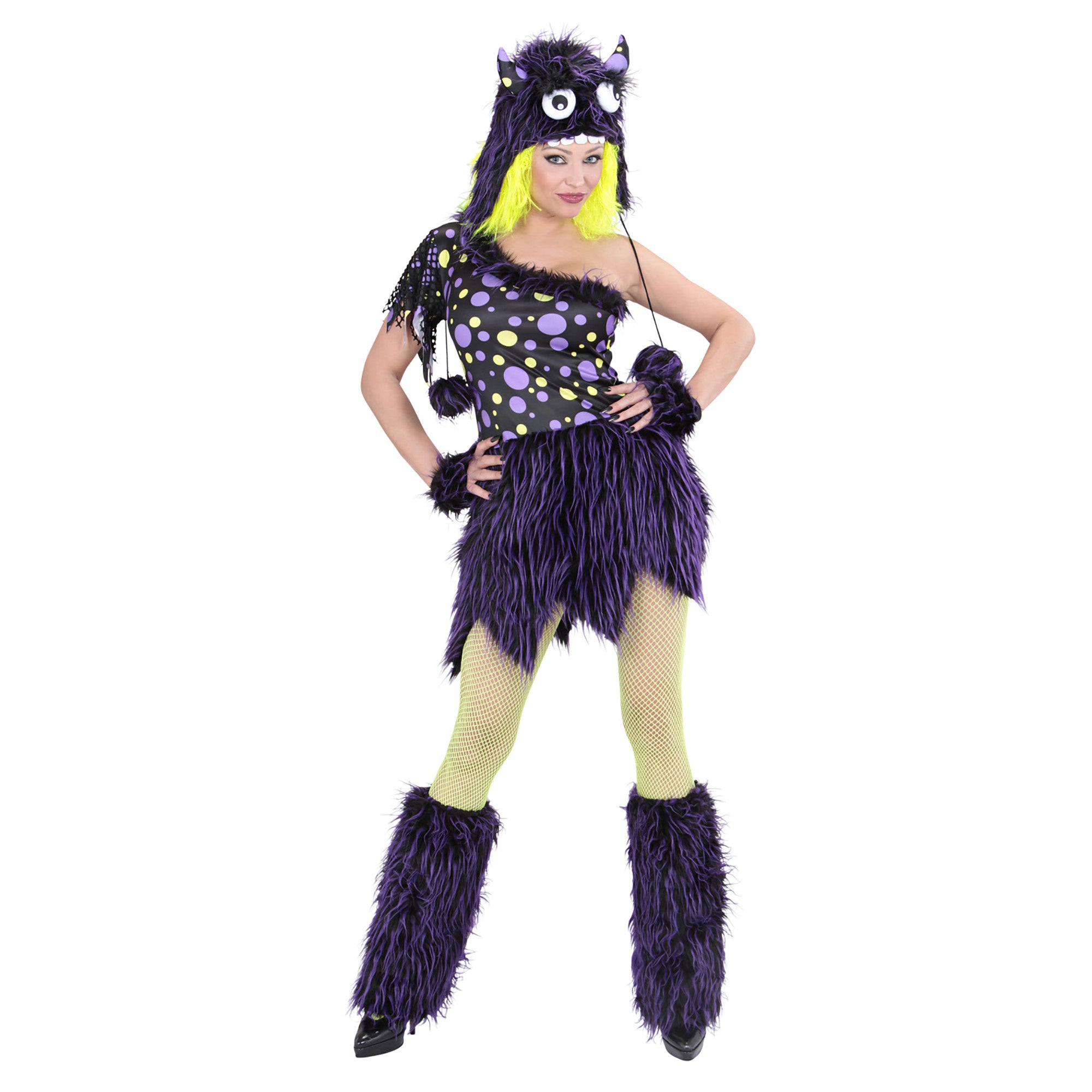 Widmann - Monster & Griezel Kostuum - Luxe Monster Meisje Ms Comic Strip - Vrouw - paars - Small - Halloween - Verkleedkleding