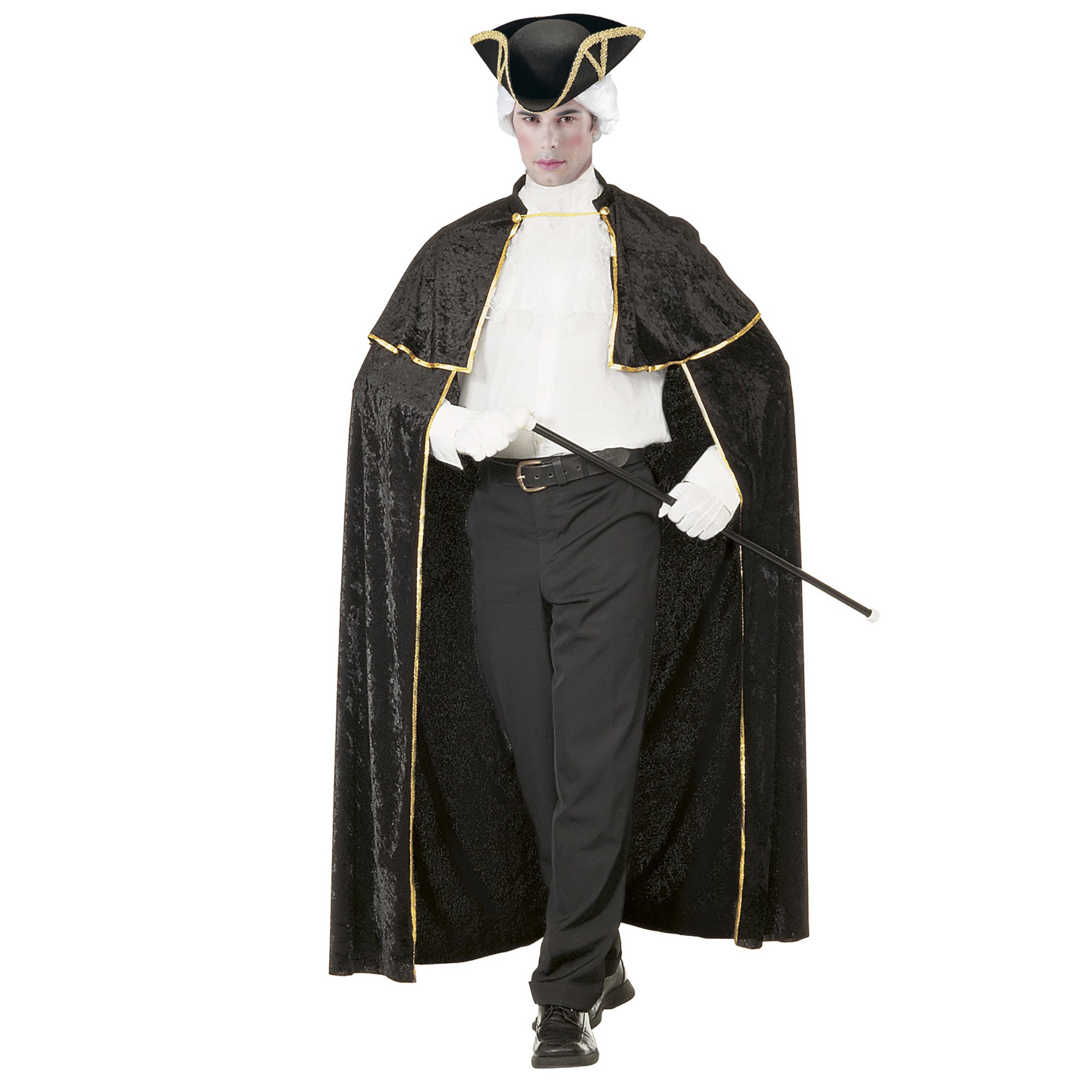 "Venetiaanse charmeur cape met jabot voor volwassenen - Verkleedattribuut - One size"