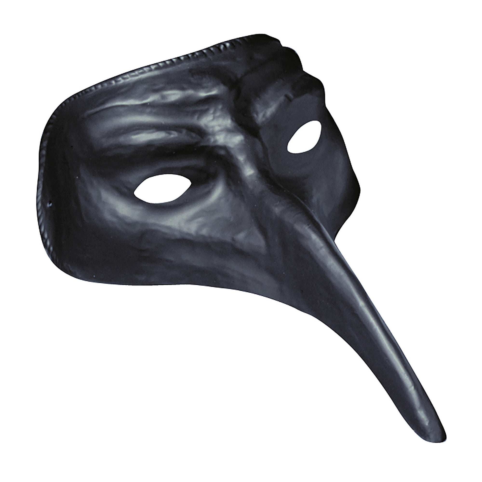 WIDMANN - Masker met lange neus zwart voor volwassenen - Maskers > Half maskers