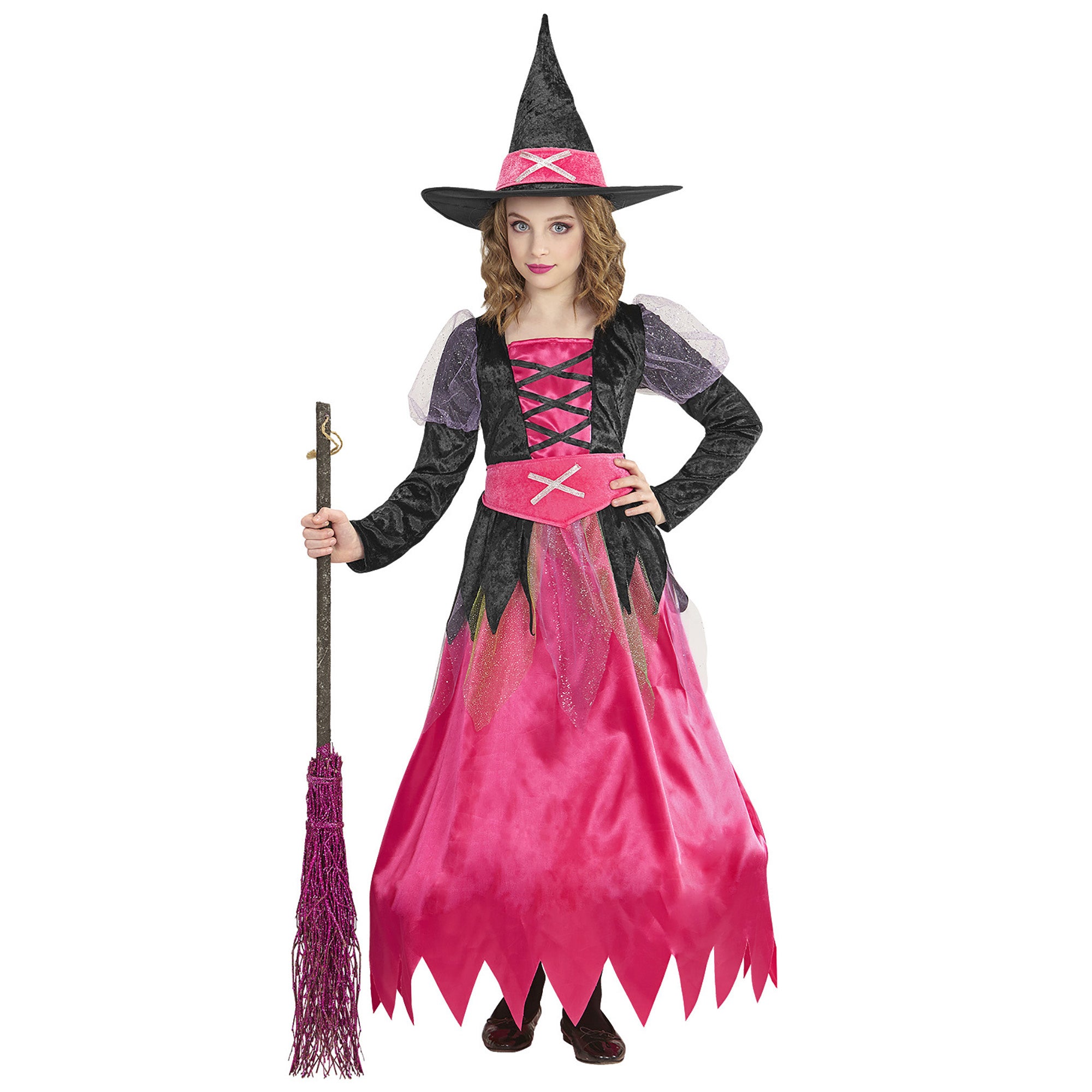 WIDMANN - Roze prachtige heks kostuum voor kinderen - 104 (2-3 jaar)