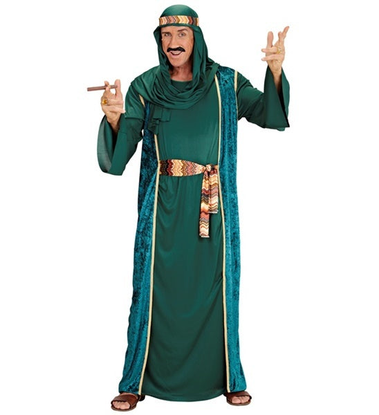 Widmann - 1001 Nacht & Arabisch & Midden-Oosten Kostuum - Olie Slimme Sjeik Groen - Man - groen - Large - Carnavalskleding - Verkleedkleding