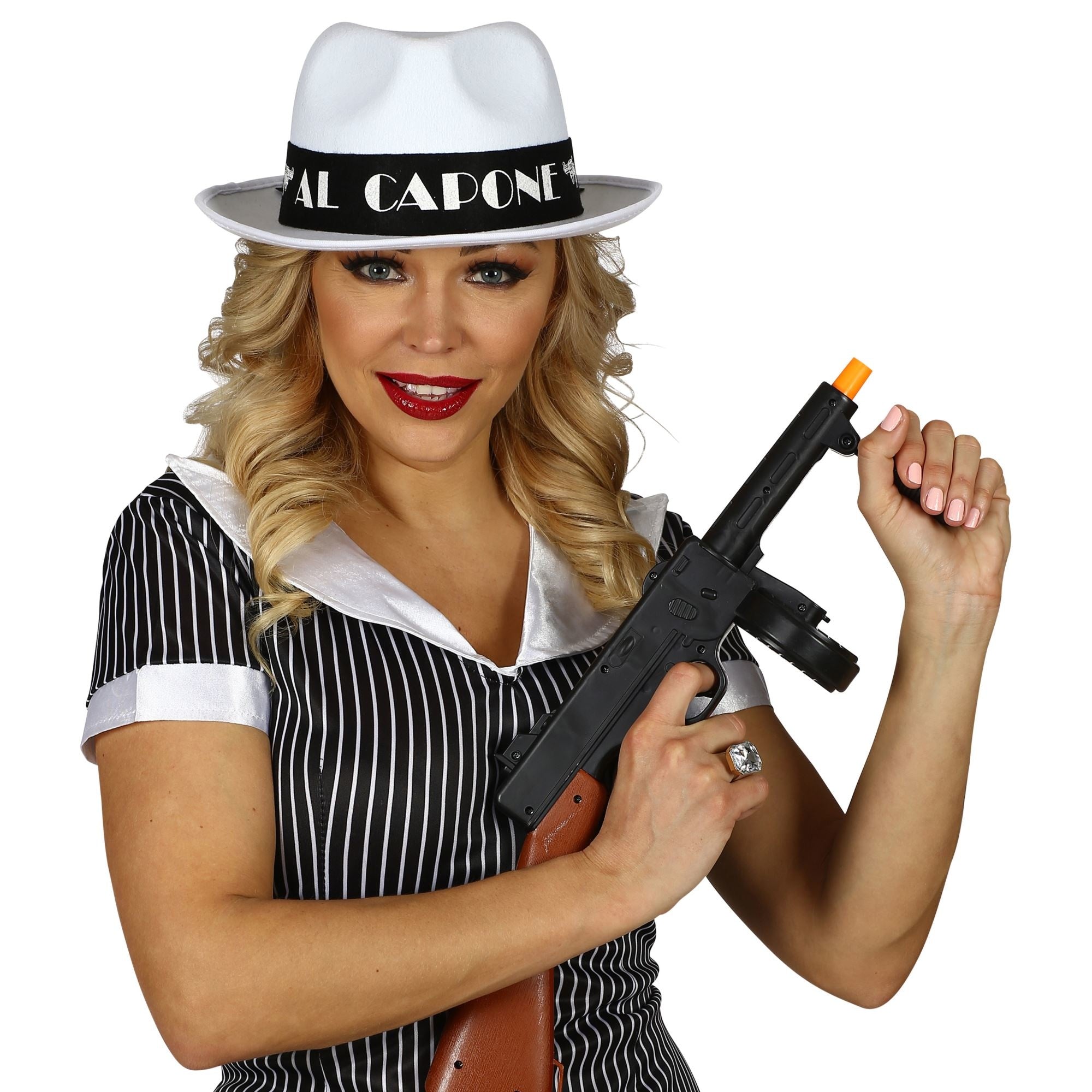 Widmann - Maffia Kostuum - Gangster Hoed Wit Al Capone - wit / beige - Carnavalskleding - Verkleedkleding