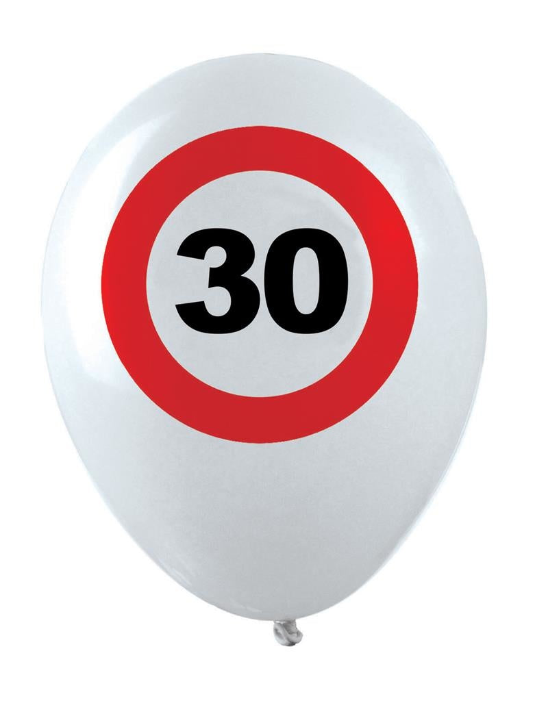 Leuke verkeersbord ballonnen  leeftijd 30 jaar