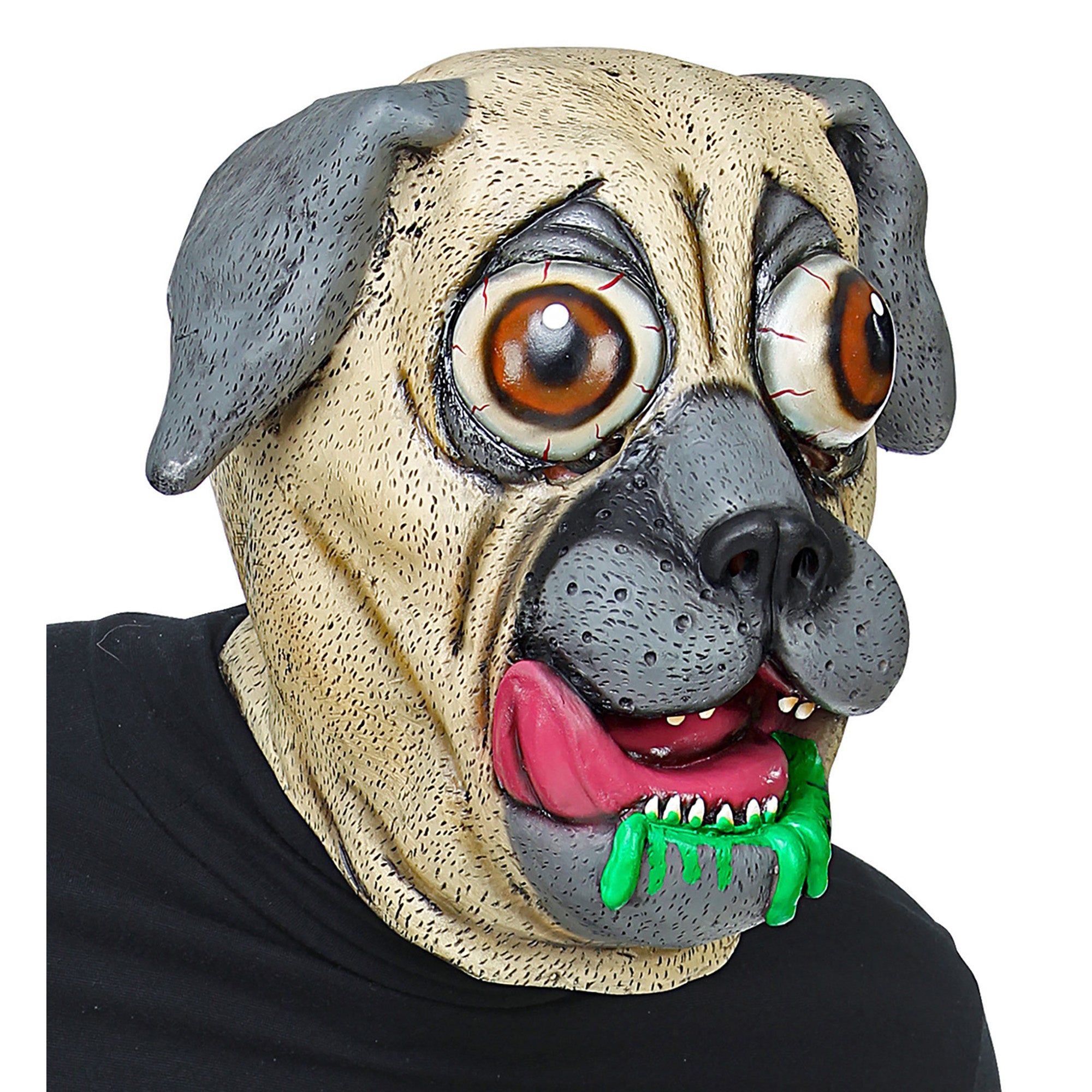 Extra groot masker hond bulldog met trouwe ogen